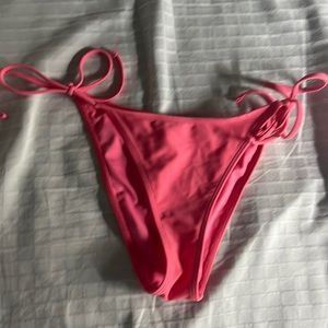 pink string bikini bottoms